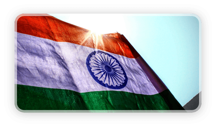 Powiewająca flaga Indii